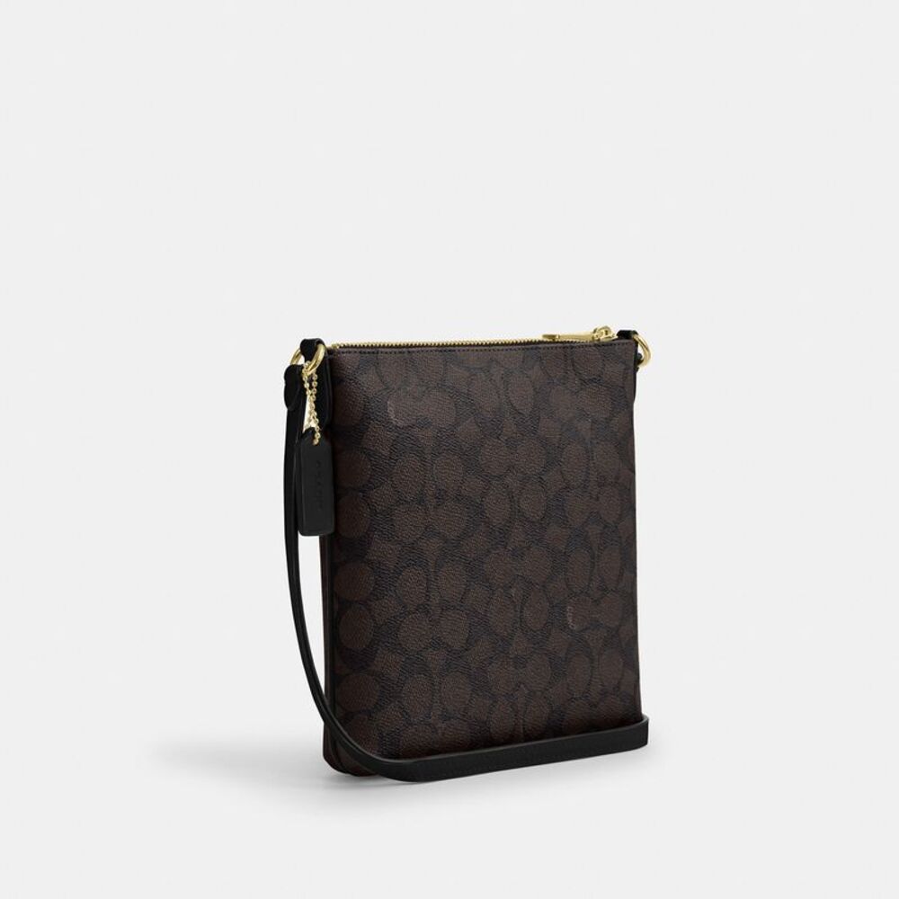 NWT Coach Outlet Mini Rowan File Bag In Signature Canvas - Picture 2 of 5